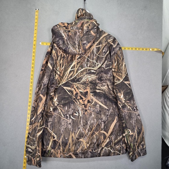 AFTCO Jacket Mens XL Brown Camo Hooded AFTECH Mossy Oak Shadow Grass Habitat - Picture 9 of 13